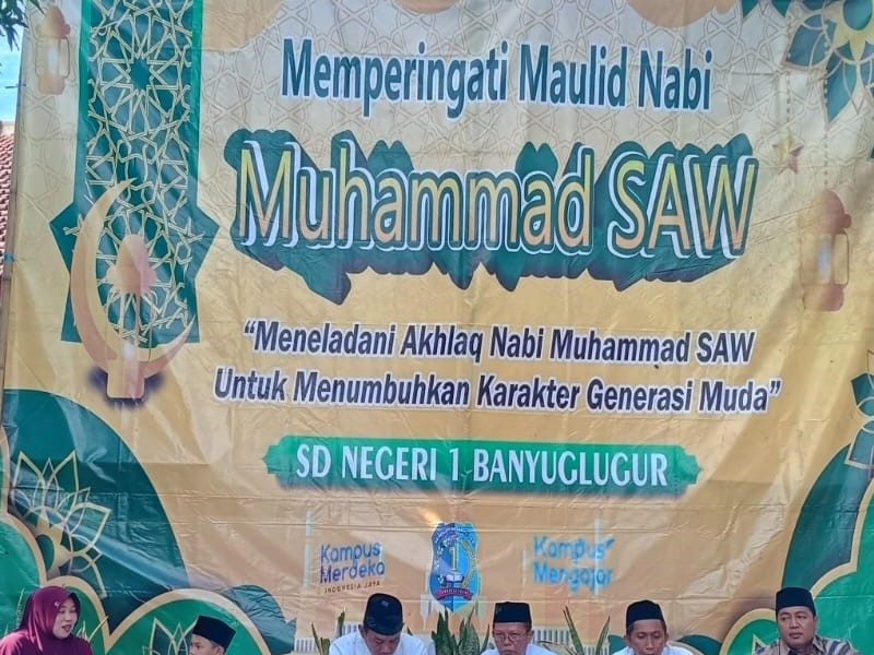 Peringatan Maulid Nabi Muhammad SAW di SDN 1 Banyuglugur: Menanamkan Nilai-Nilai Keteladanan Sejak Dini